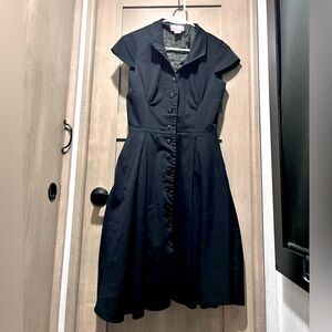 Pinup girl couture Black Button-Down Dress sz medium
